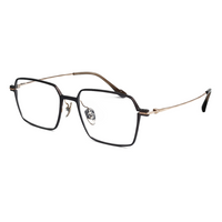Eyeglasses with a black frame on a white background