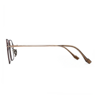 Gold-framed eyeglasses on a white background