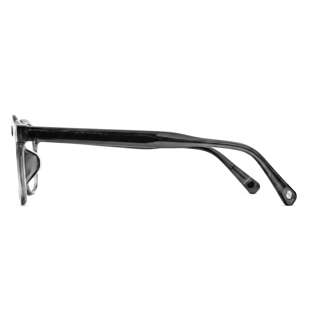 Black eyeglasses on a white background