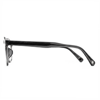Black eyeglasses on a white background