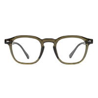 Brown eyeglasses on a white background