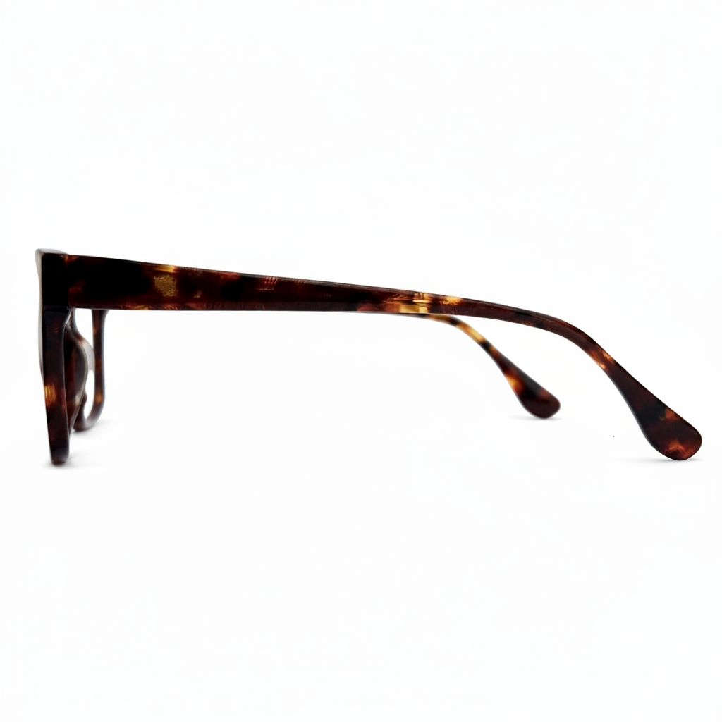 Tortoiseshell sunglasses on a white background