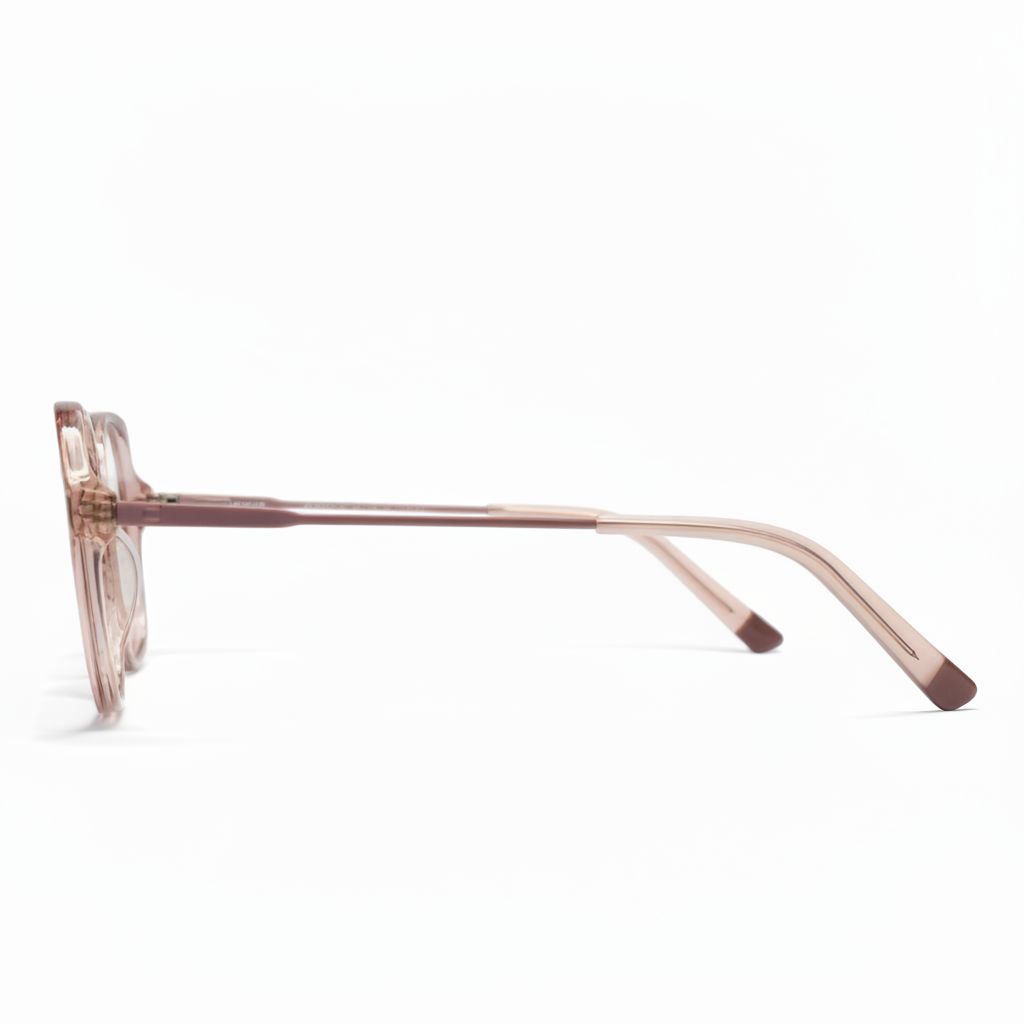 Sunglasses with a gradient brown frame on a white background