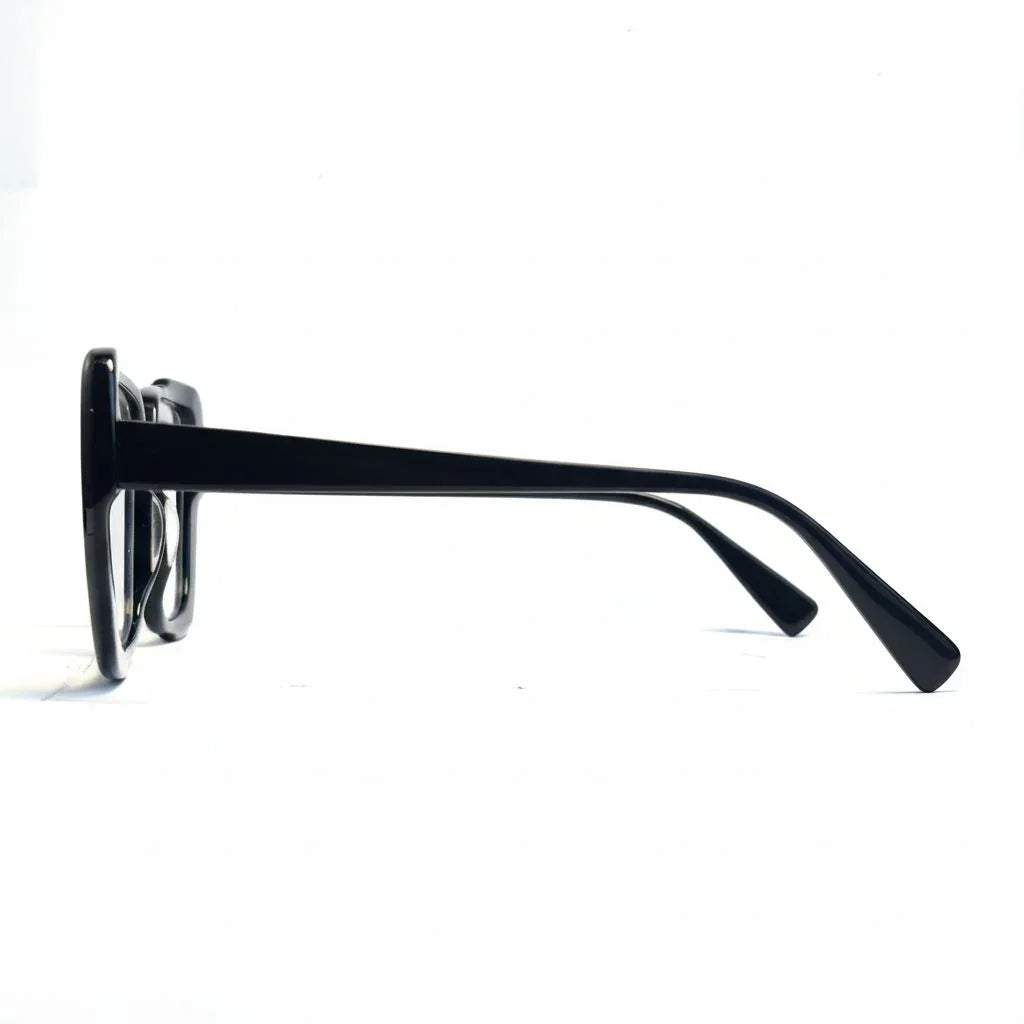 Black sunglasses on a white background