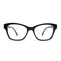 Black cat-eye glasses on a white background