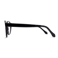 Black eyeglasses on a white background