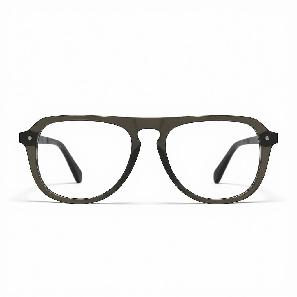 Black eyeglasses on a white background
