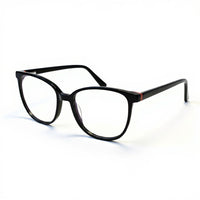 Black eyeglasses on a white background