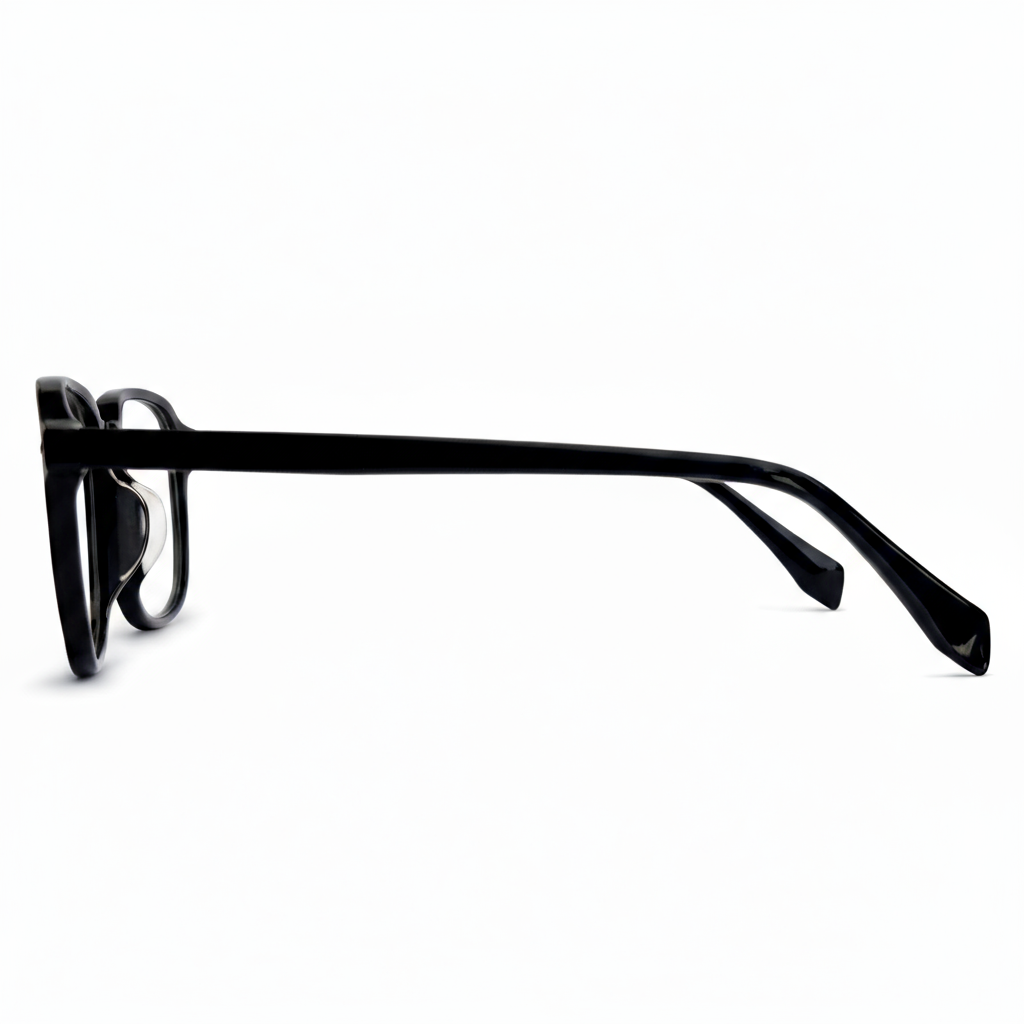 Black sunglasses on a white background