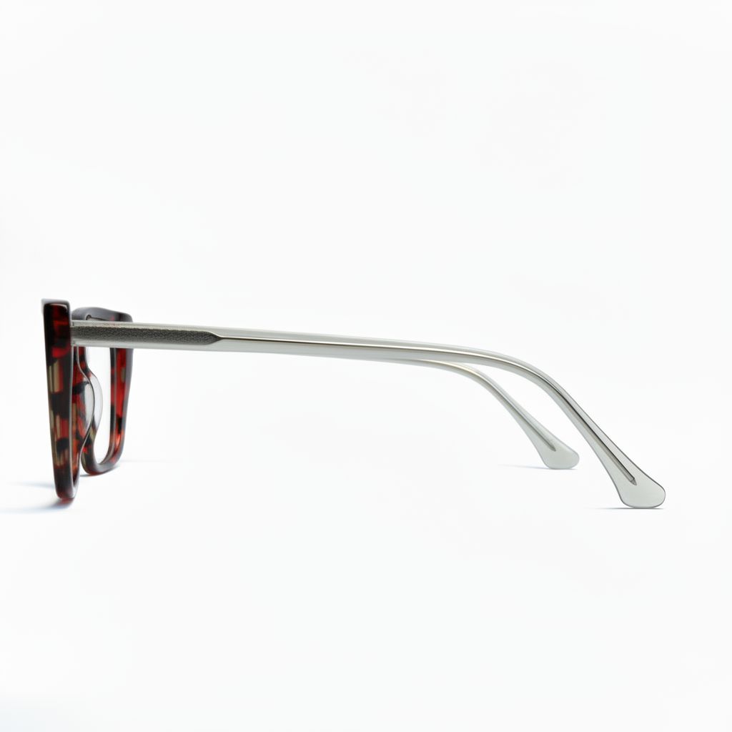 Sunglasses with a tortoiseshell frame on a white background