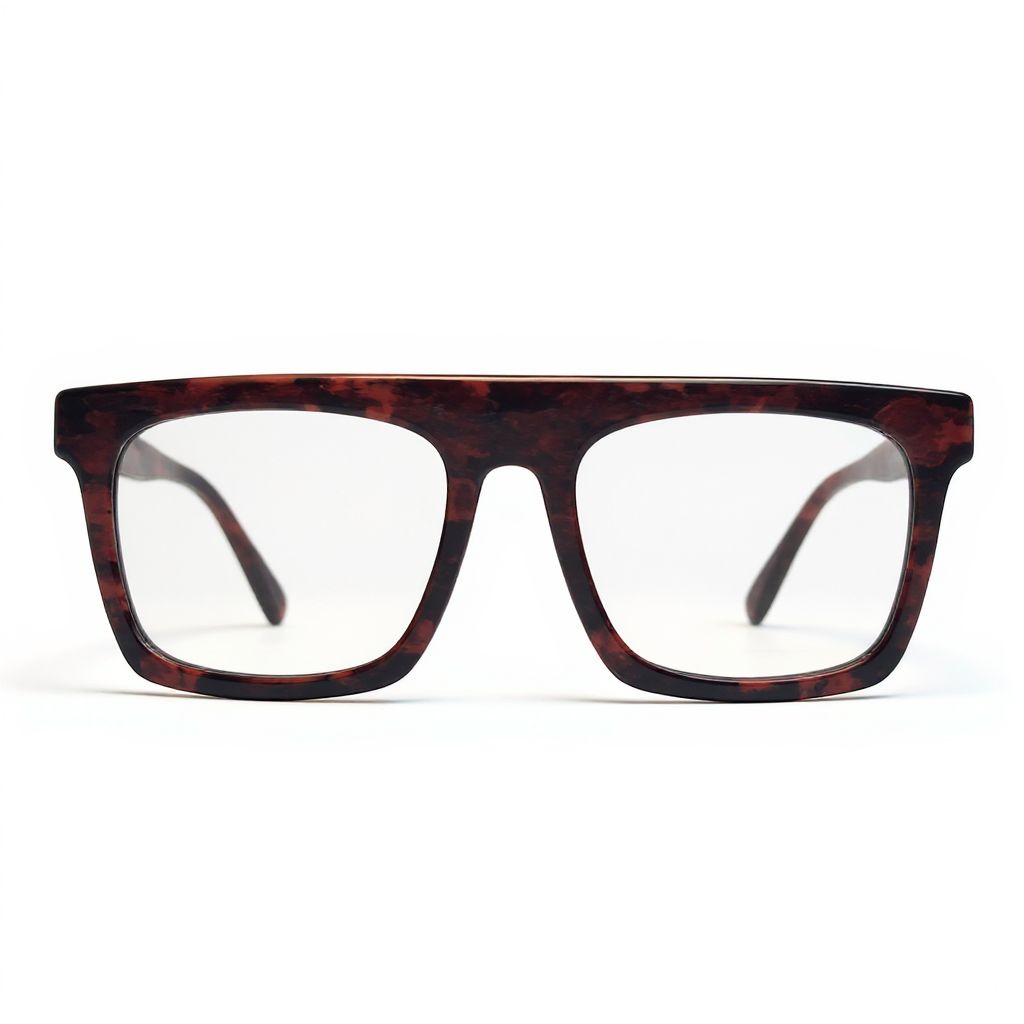 Tortoiseshell glasses on a white background