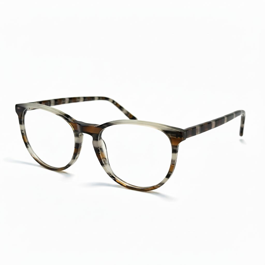 Tortoiseshell eyeglasses on a white background