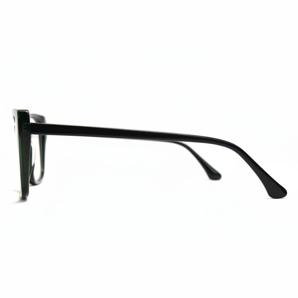 Black eyeglasses on a white background