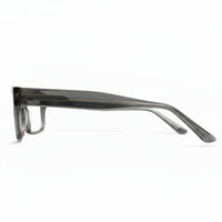 Black eyeglasses on a white background