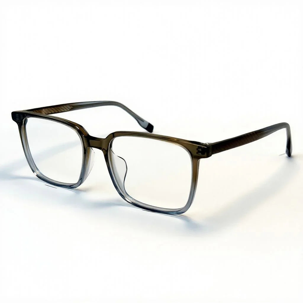 Pair of eyeglasses on a white background