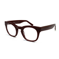 Brown eyeglasses on a white background