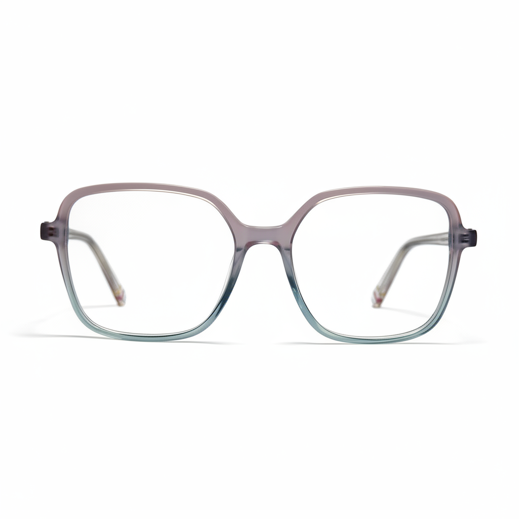 Eyeglasses with a gradient design on a white background