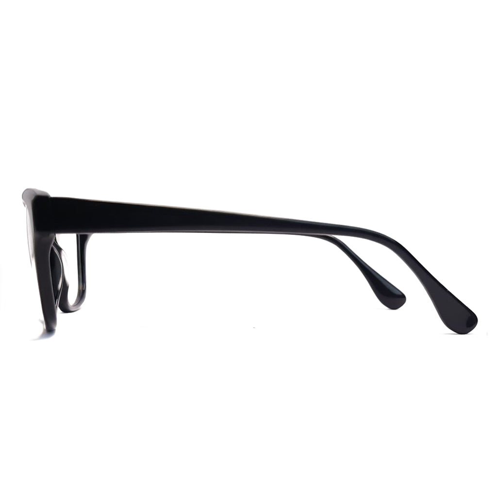 Black eyeglasses on a white background