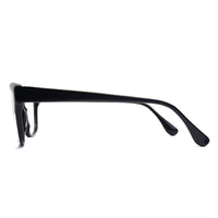 Black eyeglasses on a white background