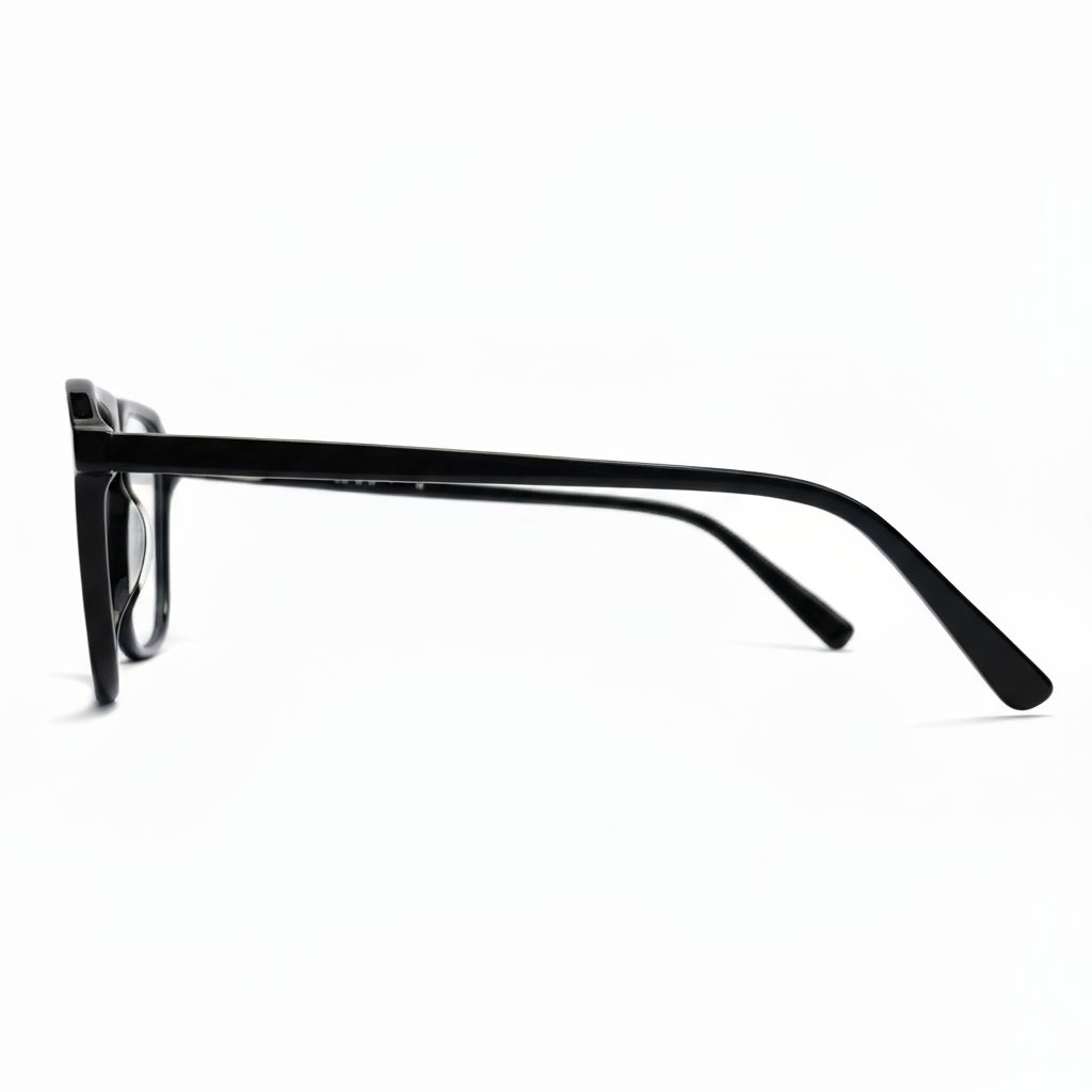 Black sunglasses on a white background