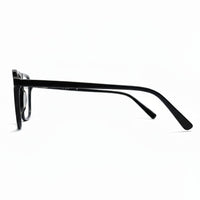 Black sunglasses on a white background