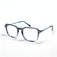Blue eyeglasses on a white background