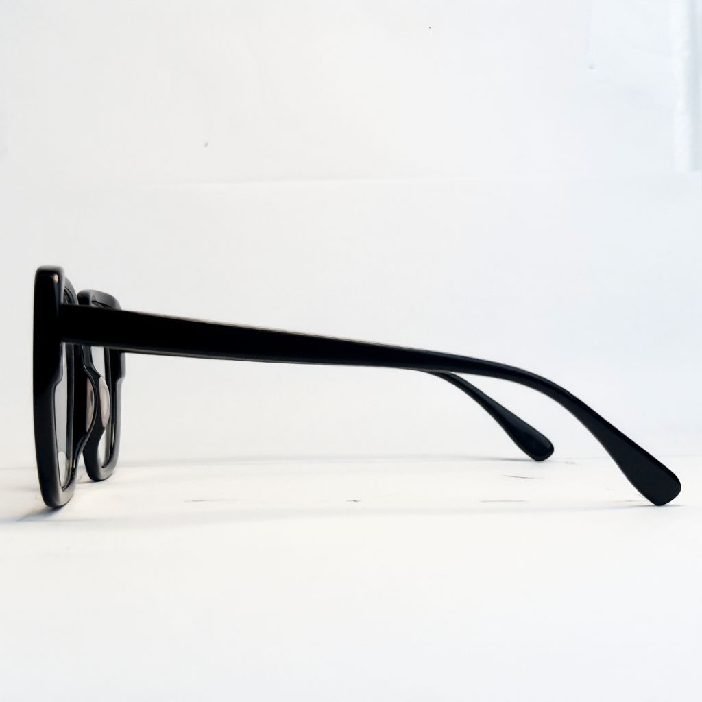 Black sunglasses on a white background
