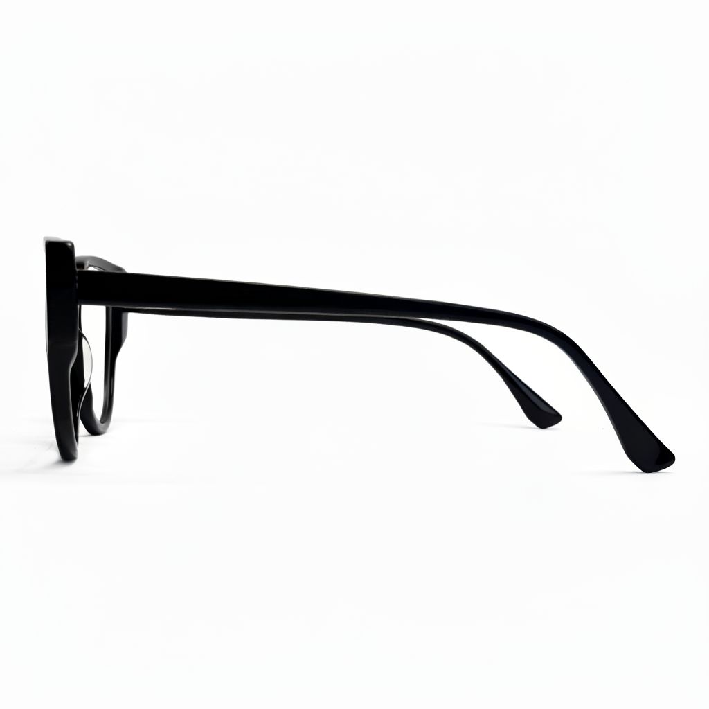 Black eyeglasses on a white background