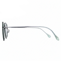 Sunglasses with thin metal frame on a white background