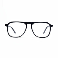 Black eyeglasses on a white background