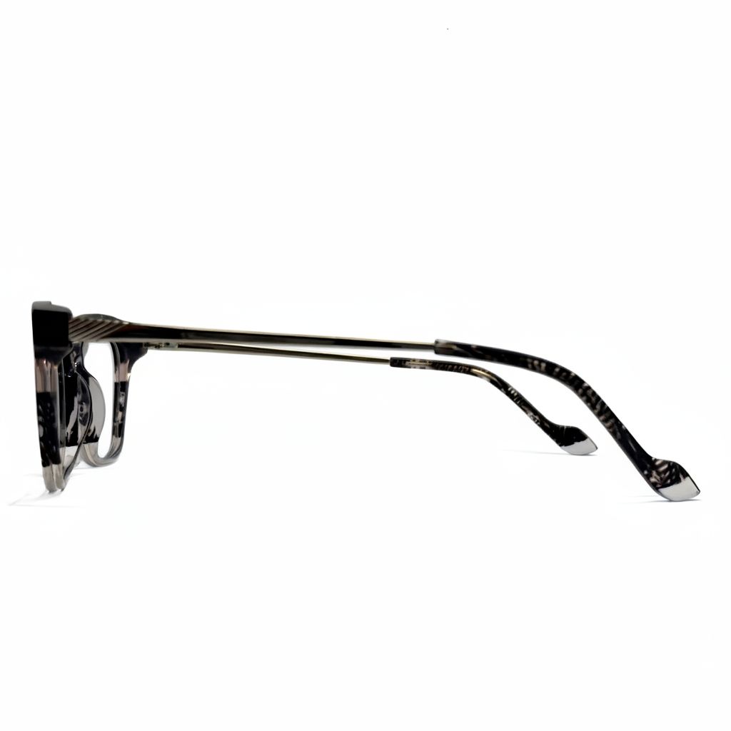 Black eyeglasses on a white background