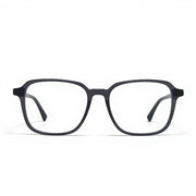 Black eyeglasses on a white background