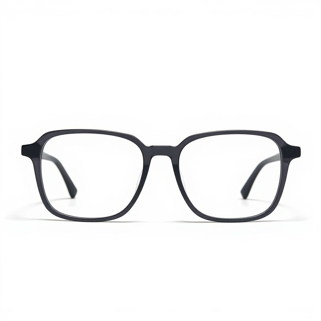 Black eyeglasses on a white background