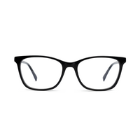 Black eyeglasses on a white background