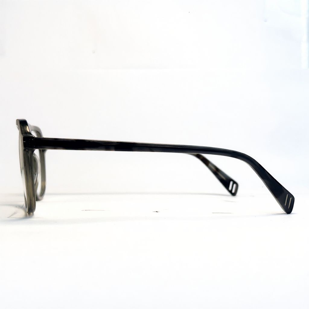 Black eyeglasses on a white background