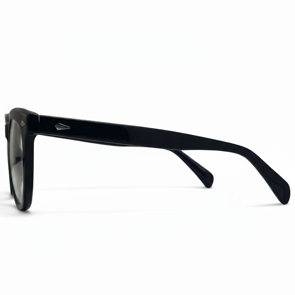 Black sunglasses on a white background