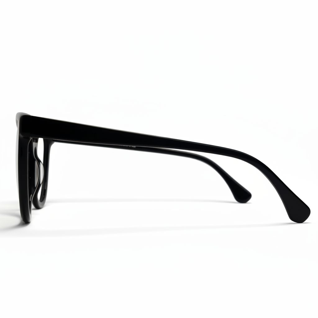 Black sunglasses on a white background