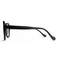 Black sunglasses on a white background