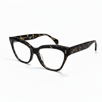 Tortoiseshell cat-eye glasses on a white background