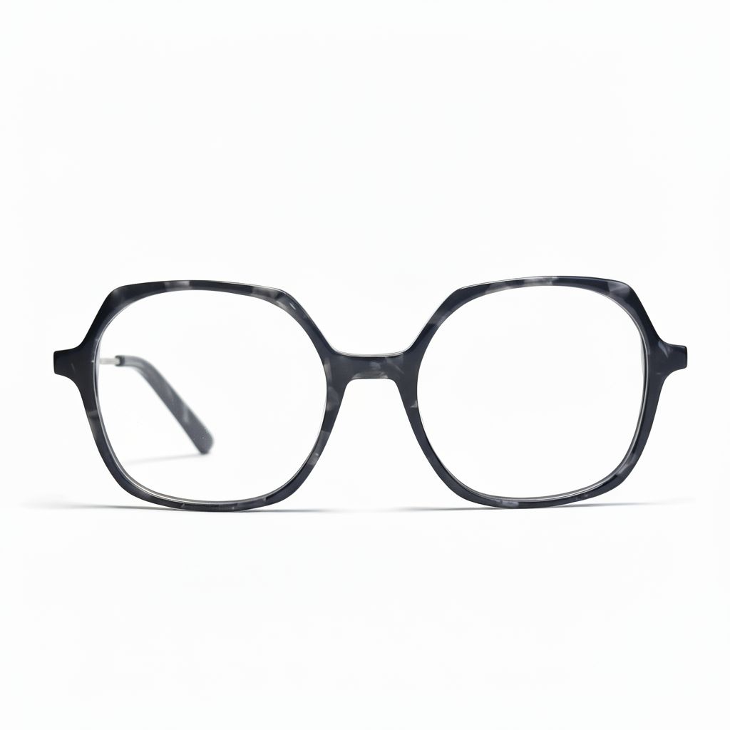 Black eyeglasses on a white background