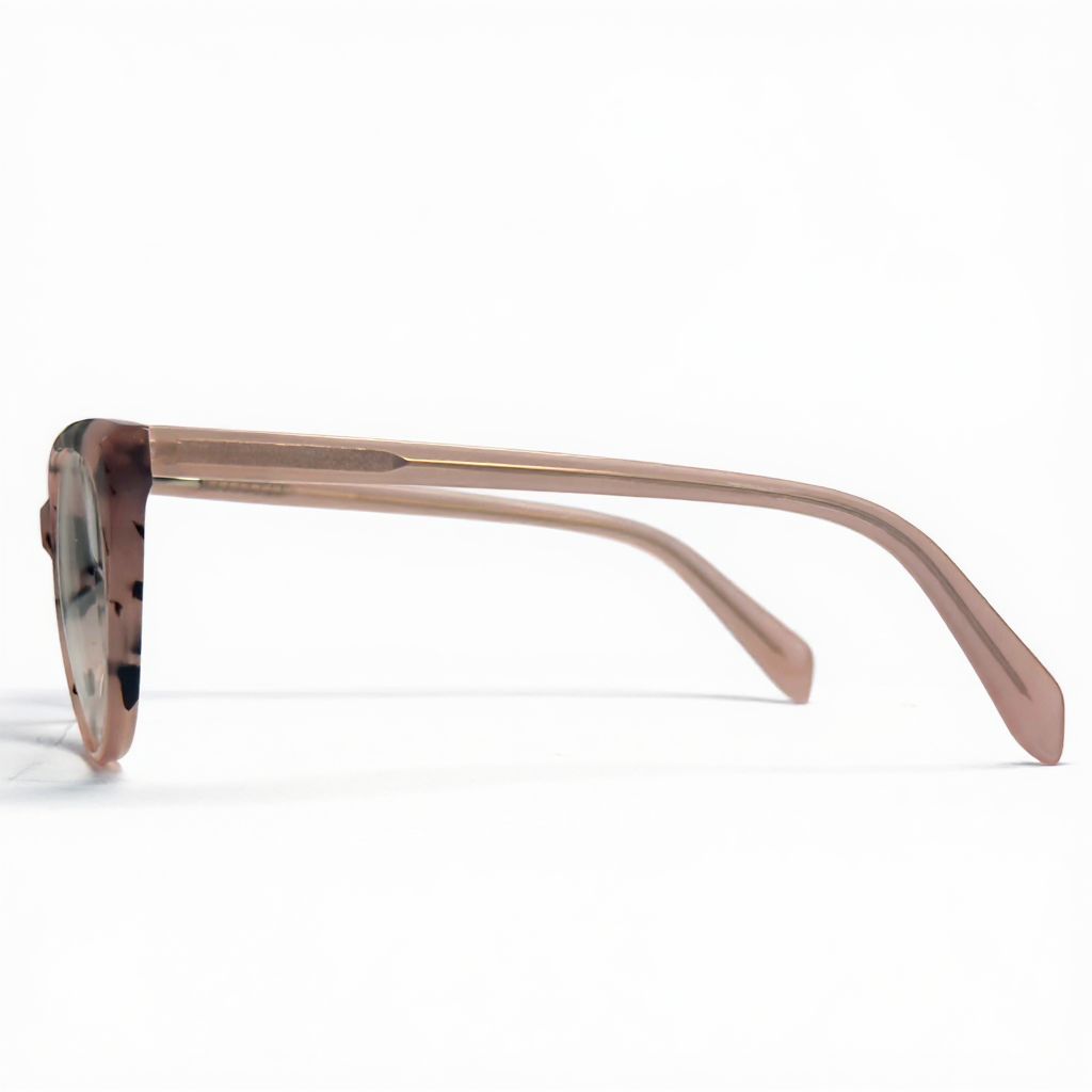 Sunglasses with a tortoiseshell frame on a white background