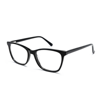 Black eyeglasses on a white background