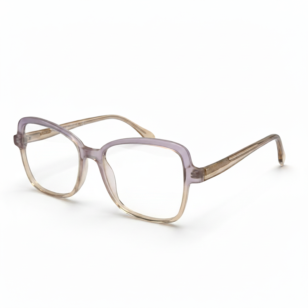 Eyeglasses with a gradient design on a white background