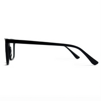 Black eyeglasses on a white background