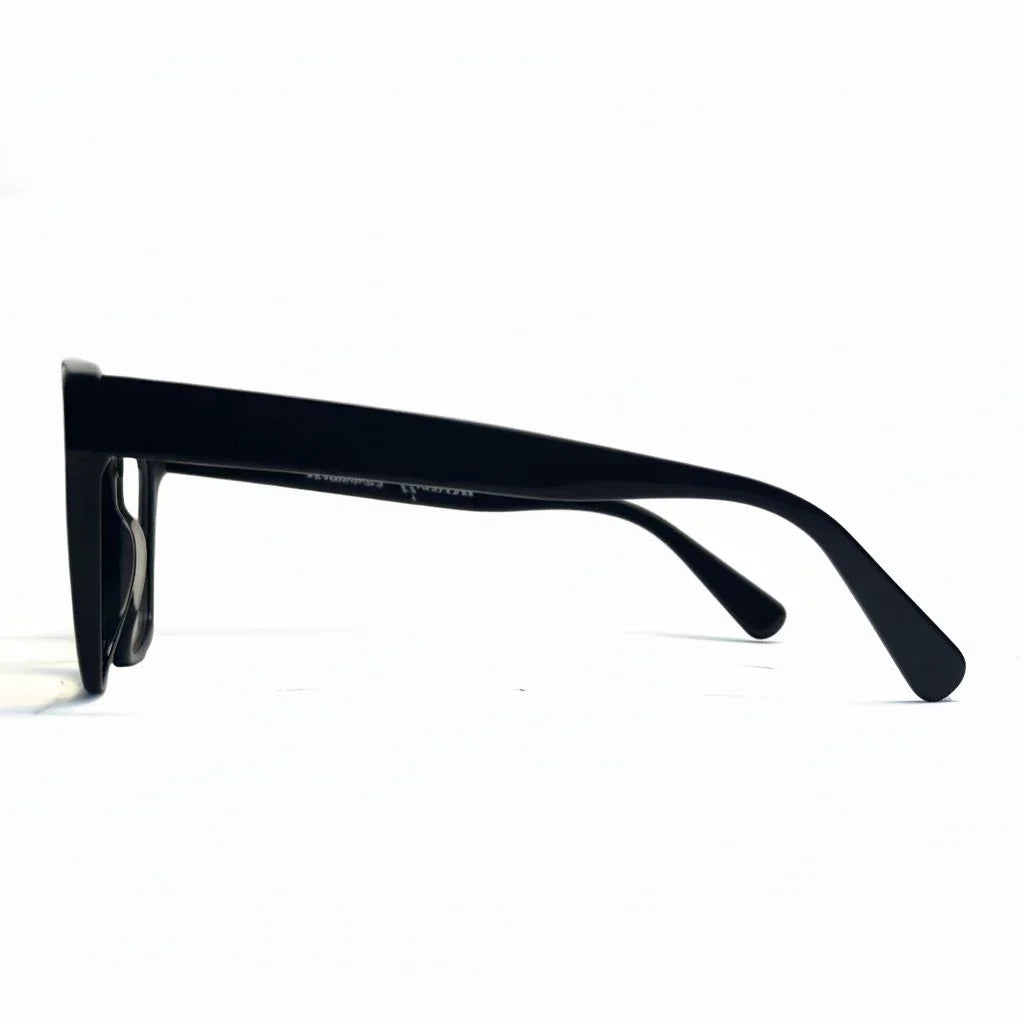 Black sunglasses on a white background