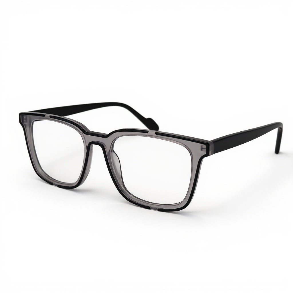 Black eyeglasses on a white background