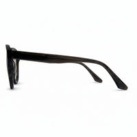 Black eyeglasses on a white background