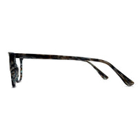 Tortoiseshell eyeglass frame on a white background