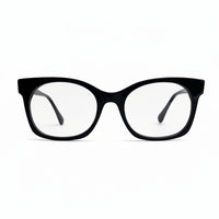Black cat-eye glasses on a white background
