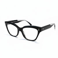 Black cat-eye glasses on a white background